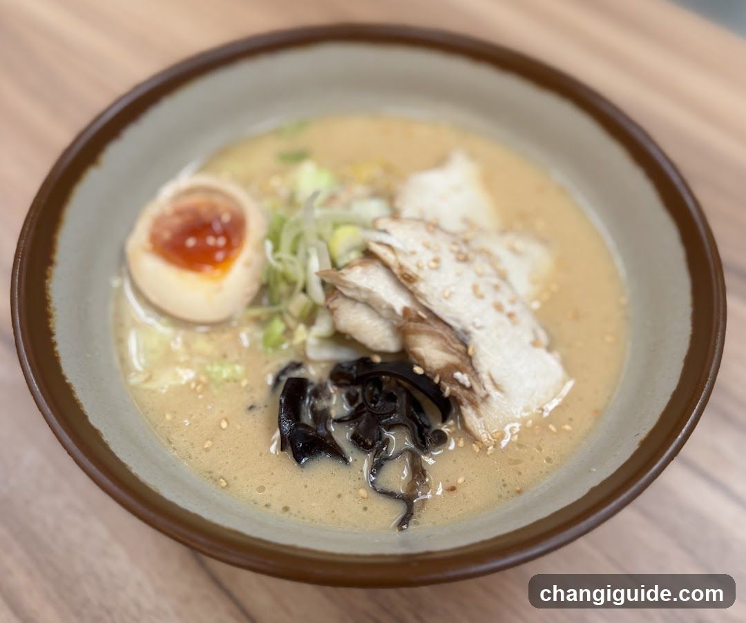 Ramen Bowl with Halved Egg and Chashu