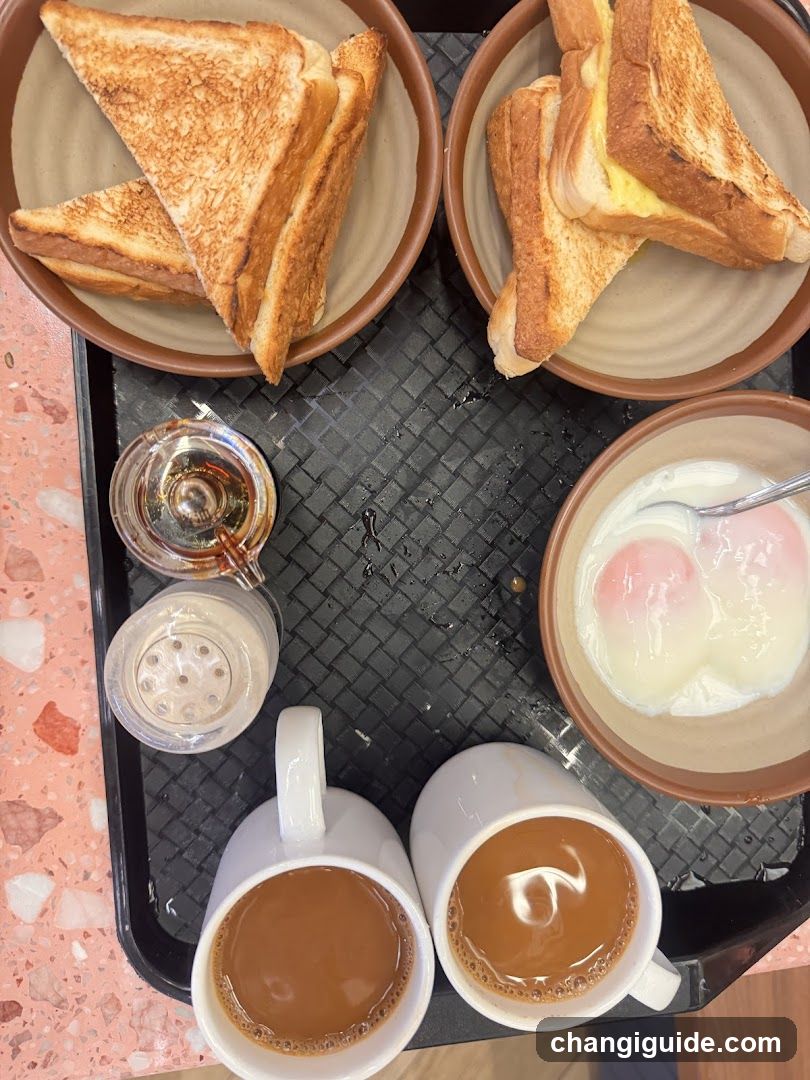 Breakfast Tray with Toast and Coffee