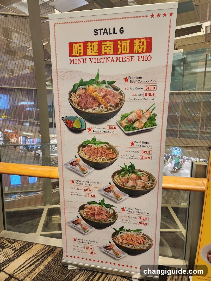 Minh Vietnamese Pho Menu Board