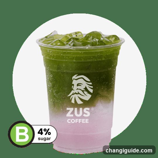 Zus Coffee Matcha Latte with Pink Layer
