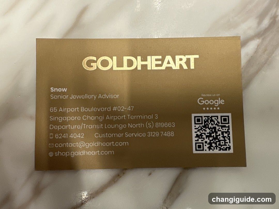 Goldheart Jewelry, Changi Airport Terminal 3 Departure Hall