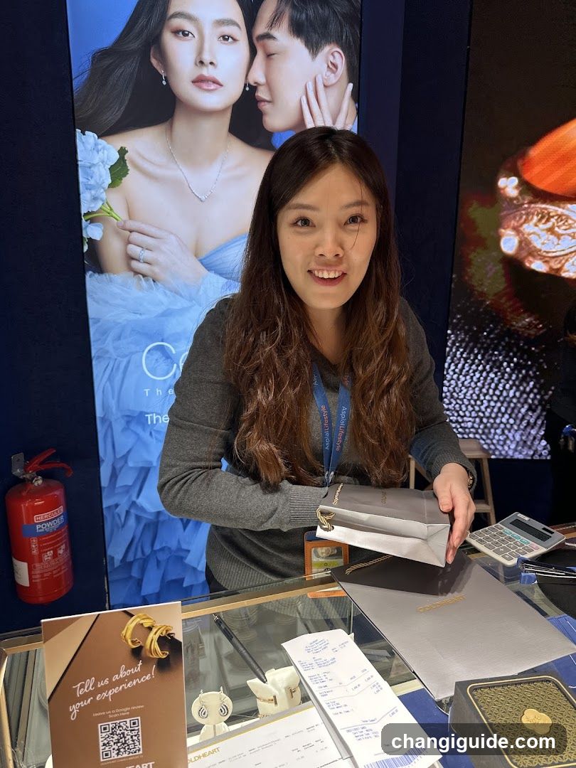 Jewelry Store Interior with Staff and Display
