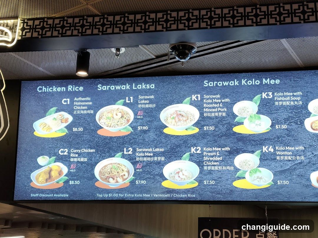 Sarawak Noodle Menu Board