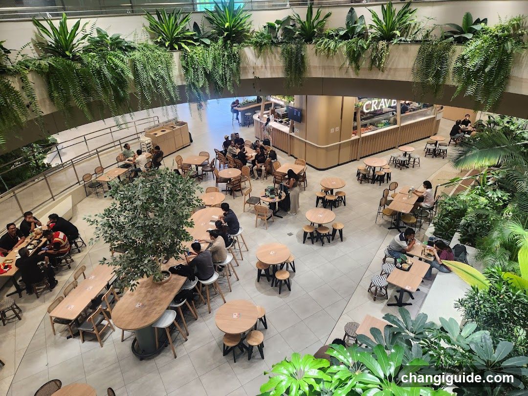 Indoor Food Court with Greenery