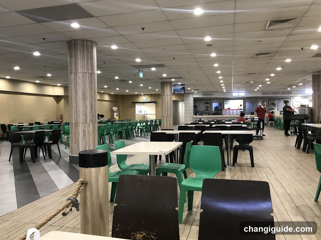 Cafeteria Interior with Tables and Chairs