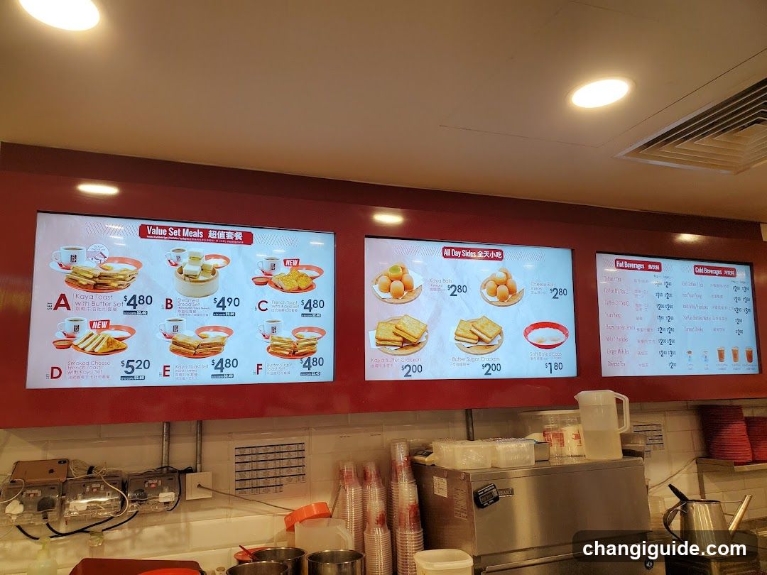 Kaya Toast Menu Board