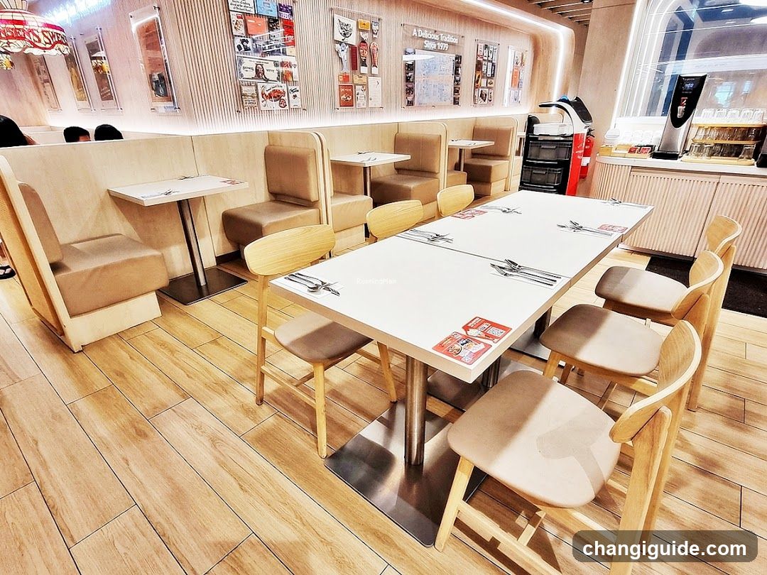 Restaurant Interior with Booth Seating