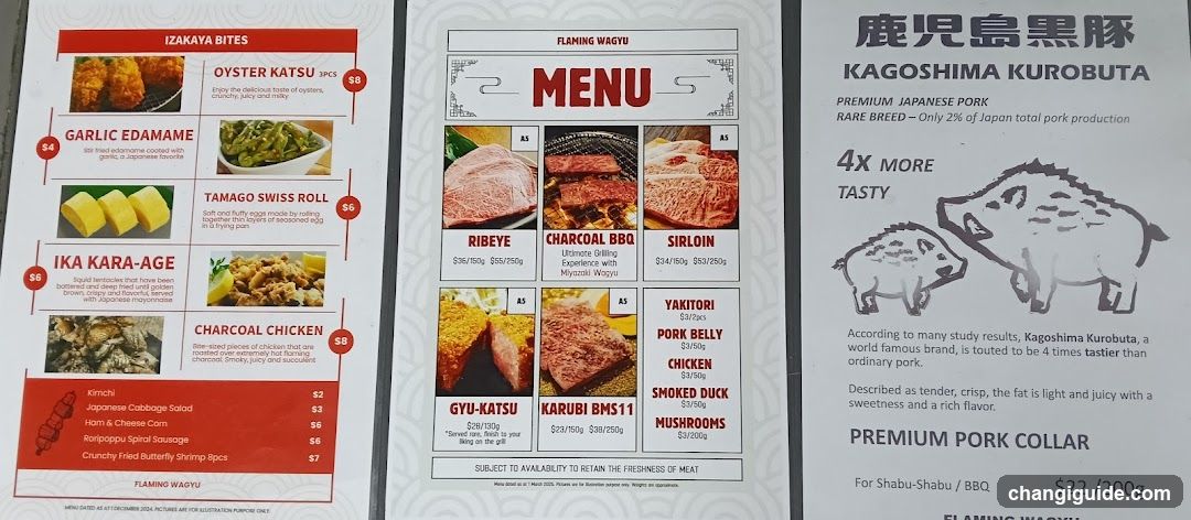 Kagoshima Kurobuta Menu Display