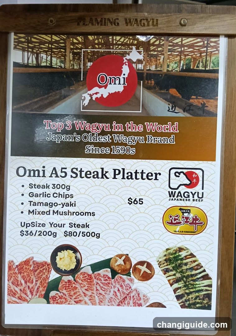 Omi A5 Steak Platter Menu Board