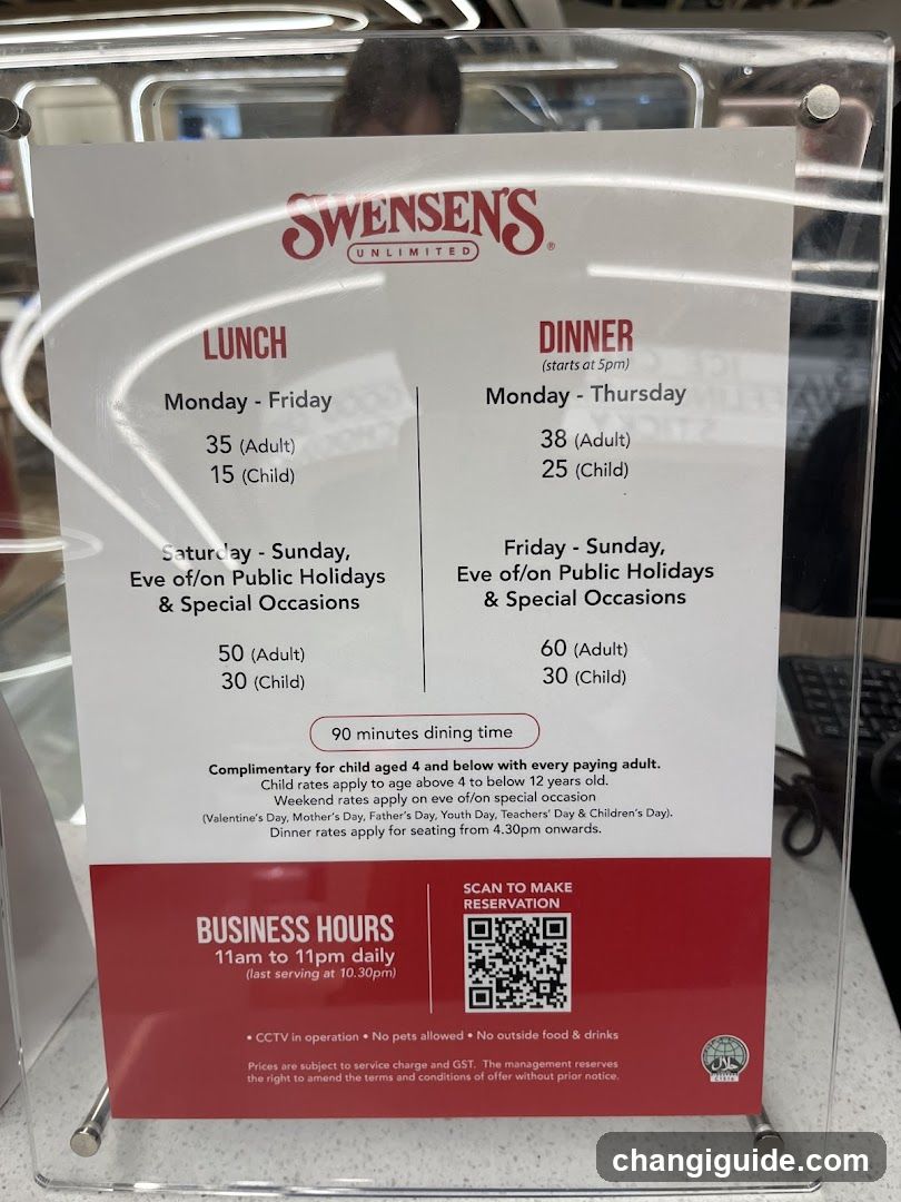 Swensen's Unlimited Menu Board