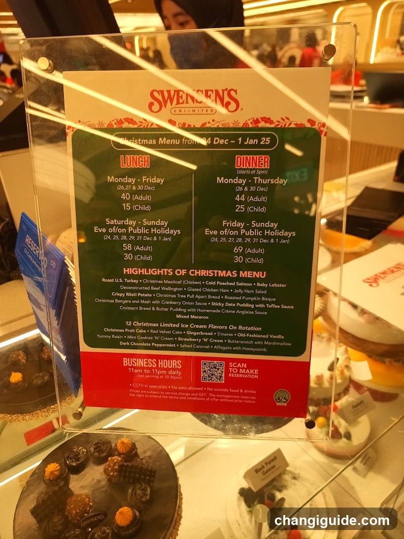 Swensen's Christmas Menu