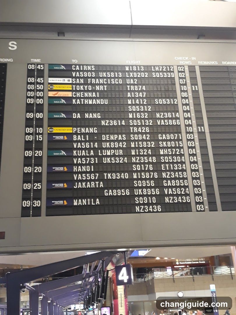 Airport Flight Information Board