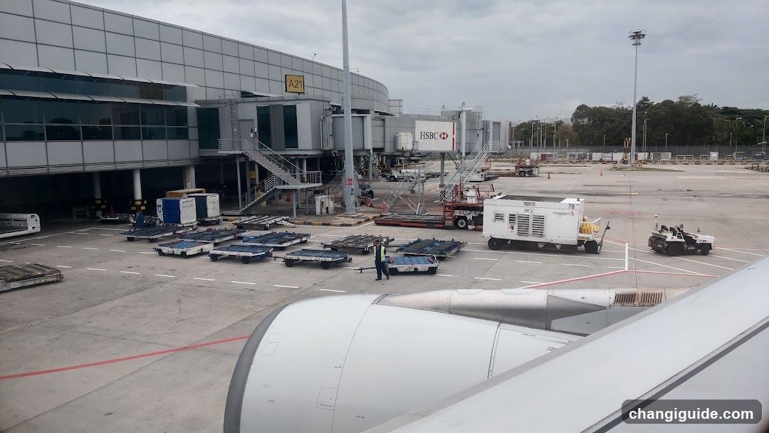 Airport Tarmac View from Aircraft Window