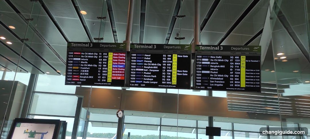 Terminal 3 Departures Board