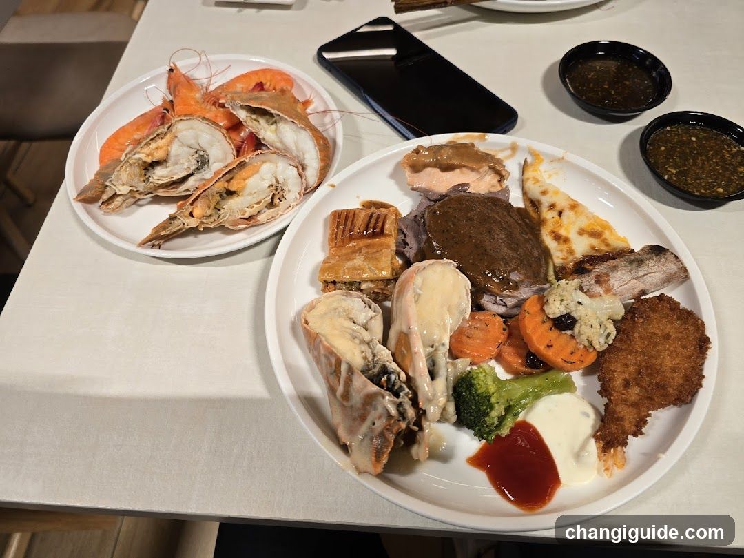 Seafood and Meat Platter with Sauces