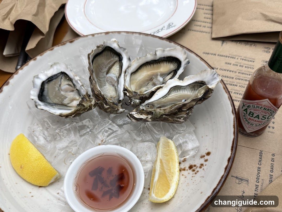 Oysters on Ice with Sauce