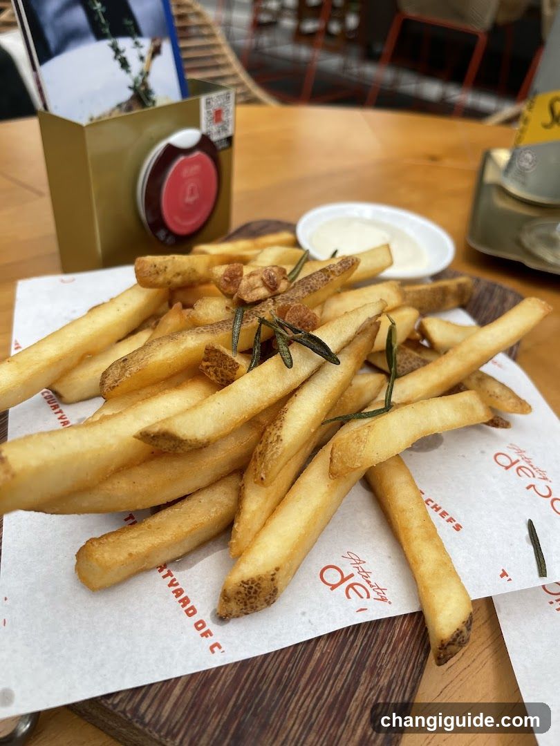 Fries with garnish