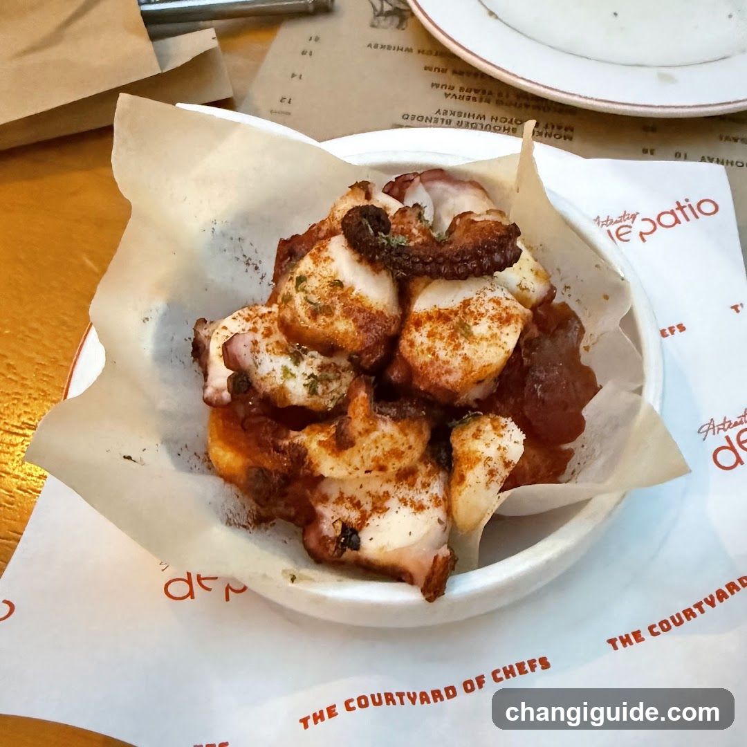 Octopus dish at The Courtyard of Chefs