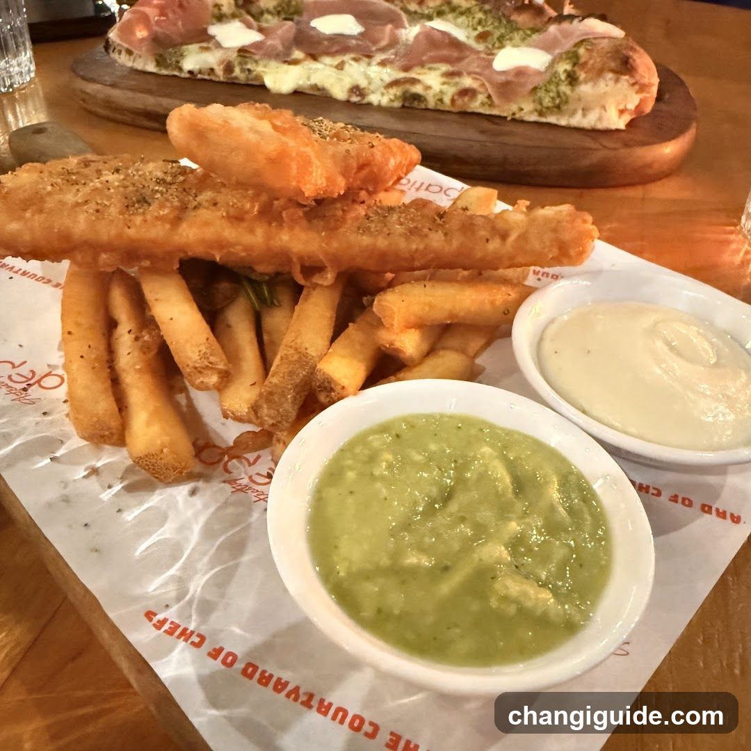 Fish and Chips with Sauces
