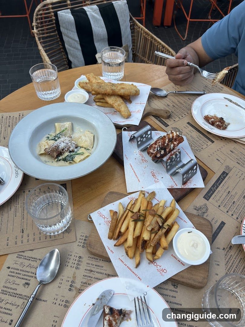 Dining Table with Food and Menu