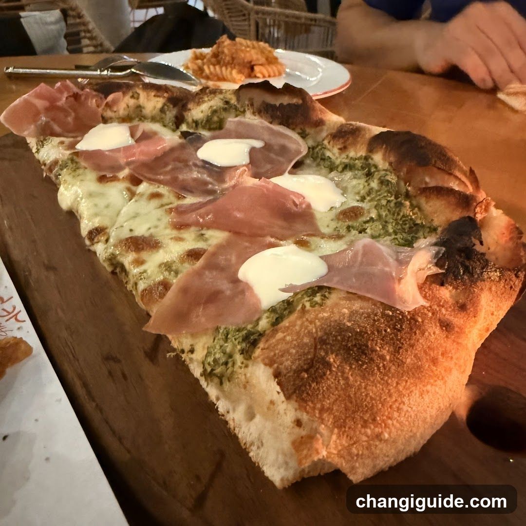 Pizza with Pesto and Prosciutto