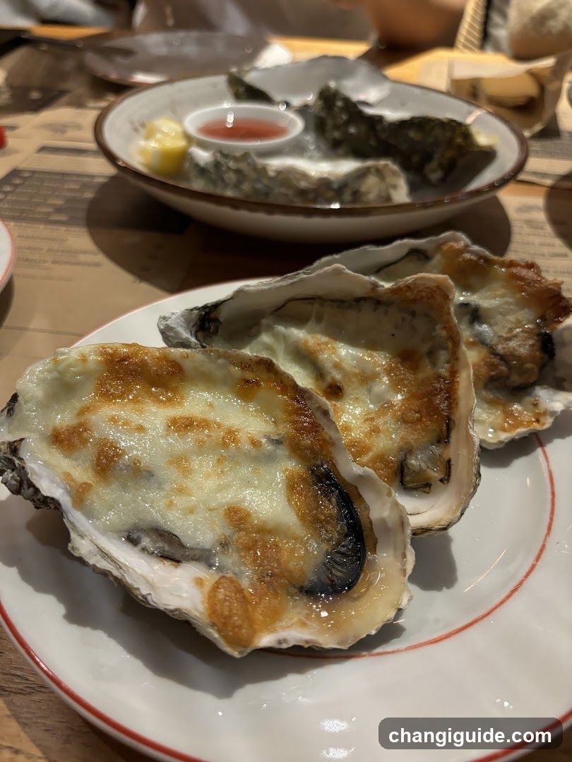 Baked Oysters at a Restaurant