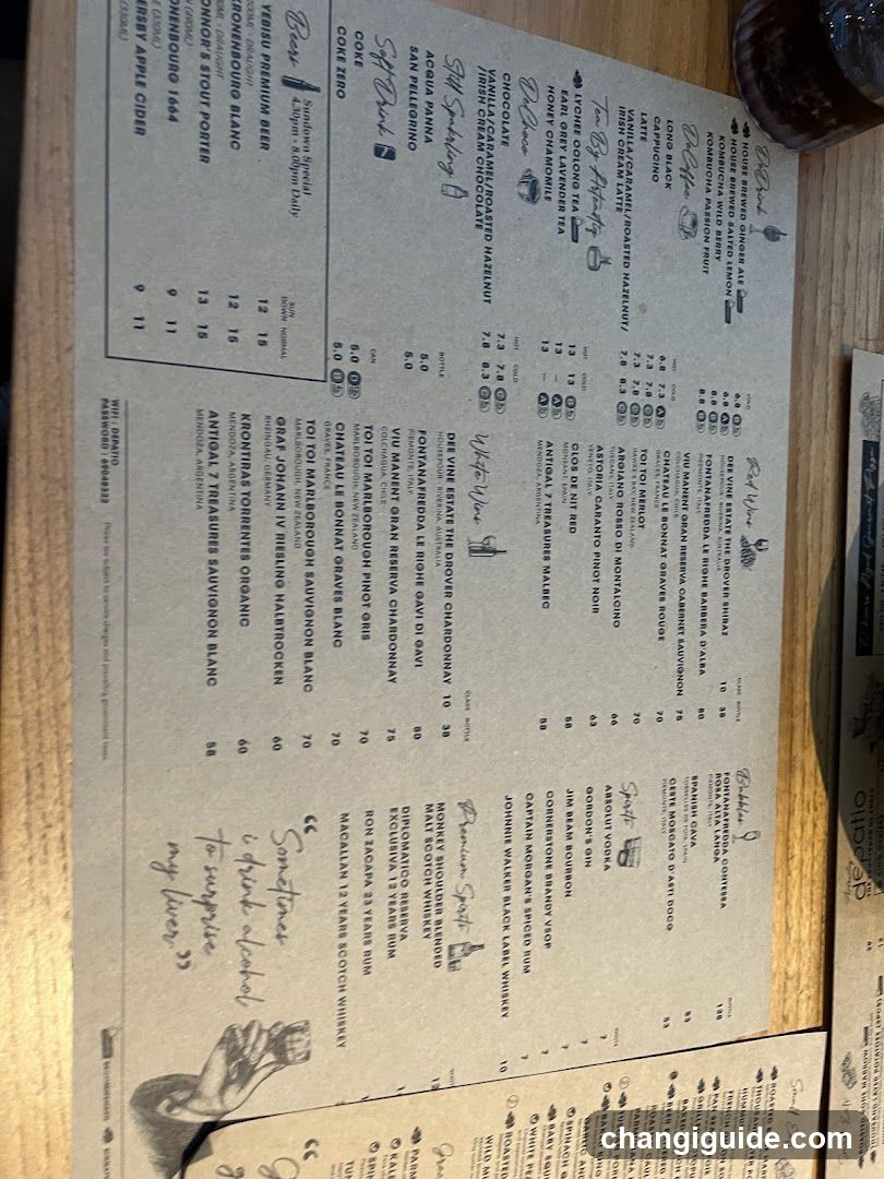 Coffee and Tea Menu