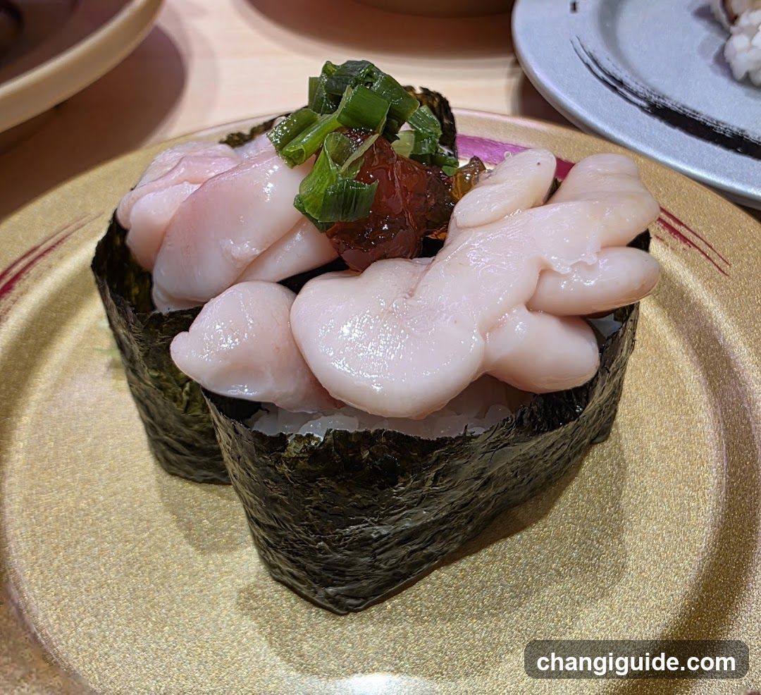 Sushi with Sea Cucumber and Scallions
