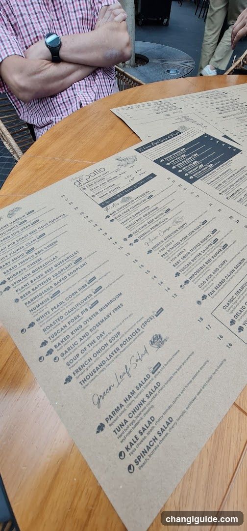 Outdoor Dining Table with Menus