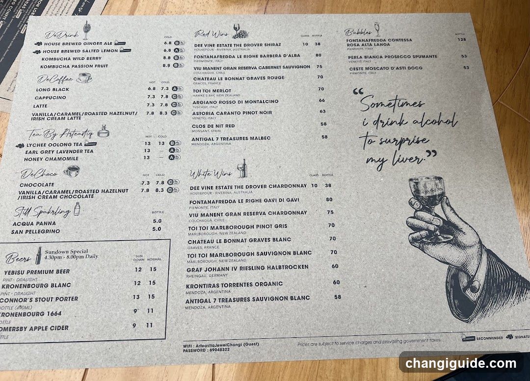 Bar Menu