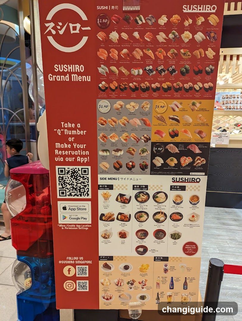 Sushiro Grand Menu