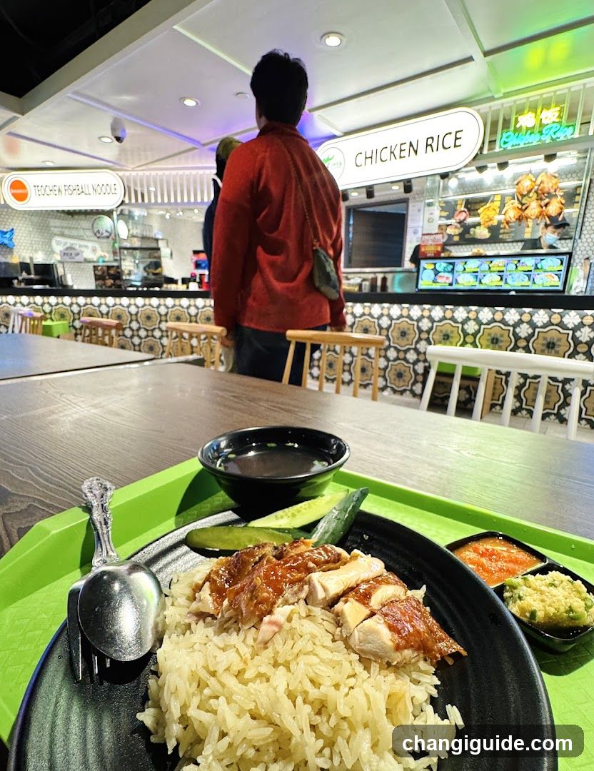 Chicken Rice Meal in Food Court