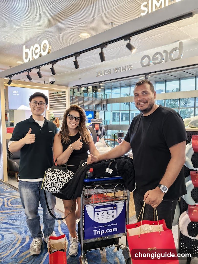 Airport Shopping Area with Travel Cart