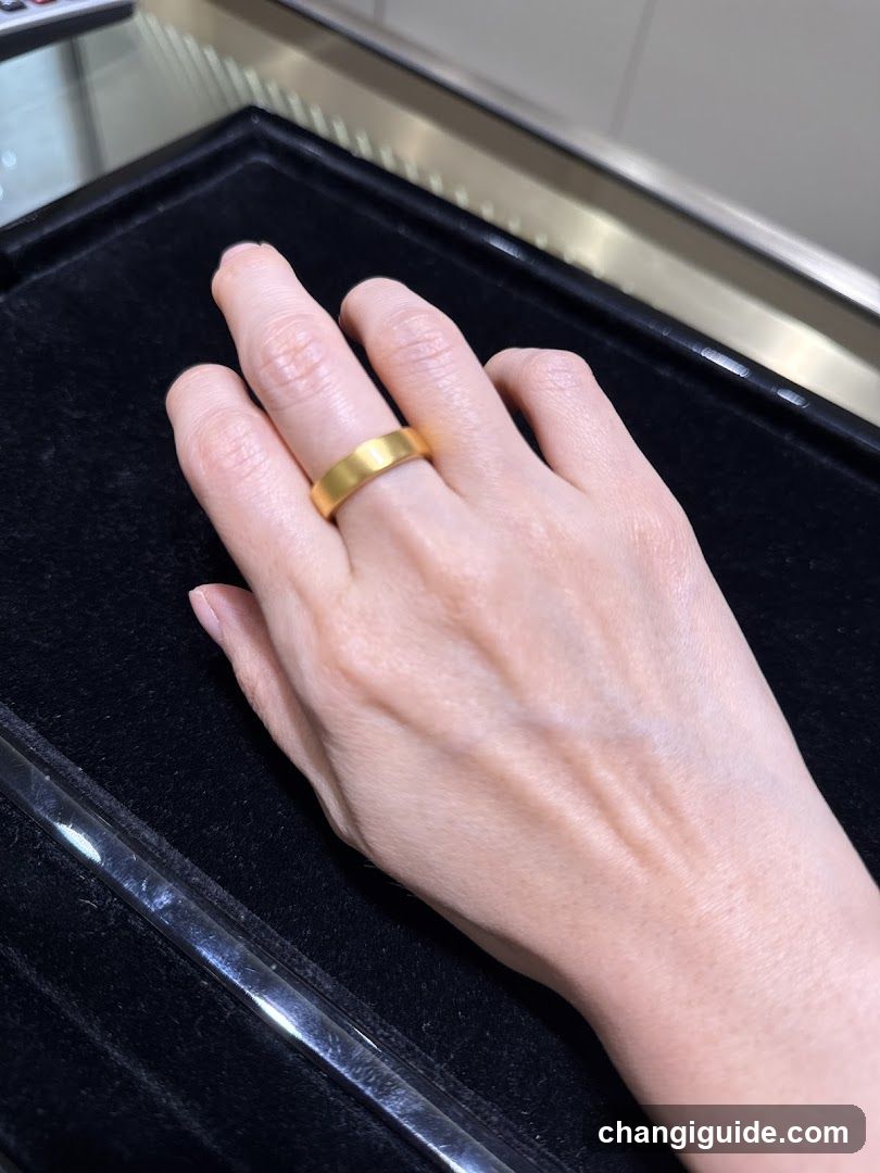 Gold Ring on Finger