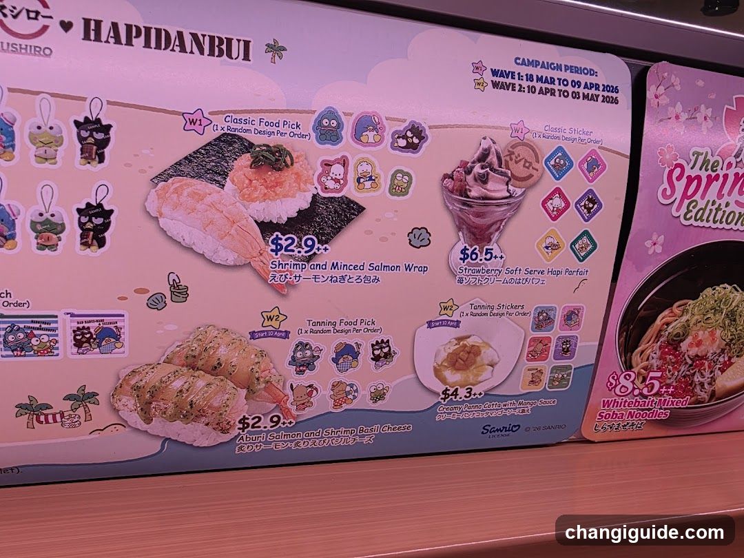Hapidanbu Spring Edition Menu Display