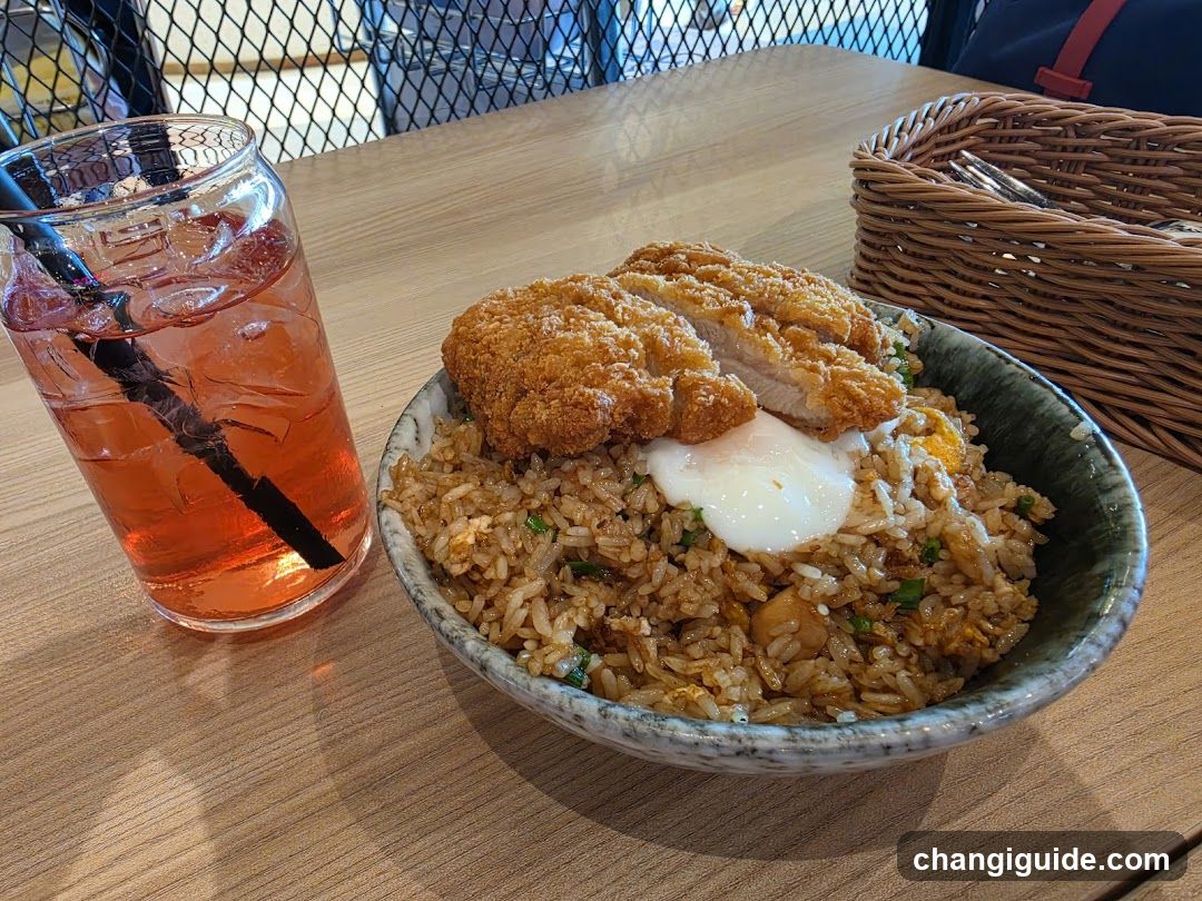 Katsu Fried Rice Bowl with Drink