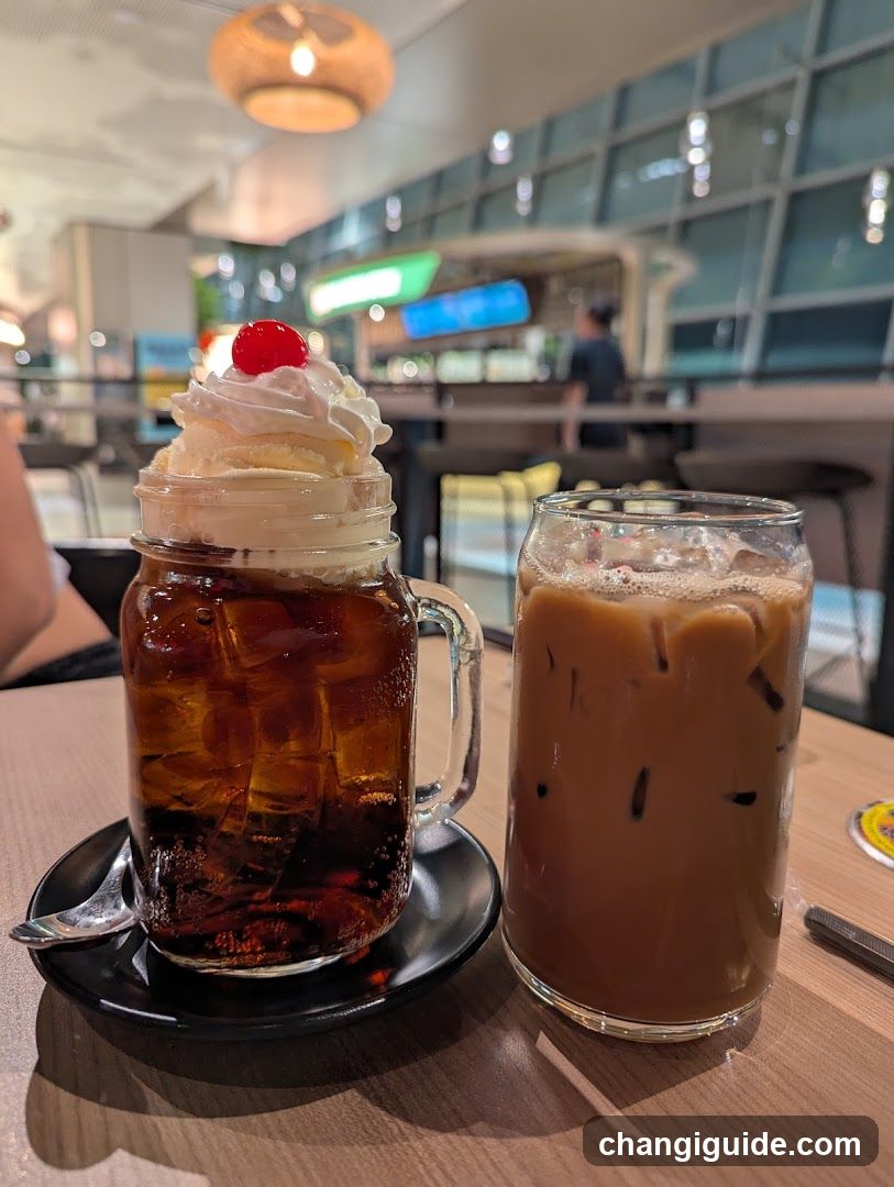 Iced Drinks in a Cafe