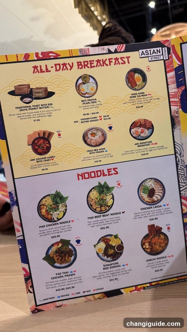 Asian Street All-Day Breakfast & Noodles Menu