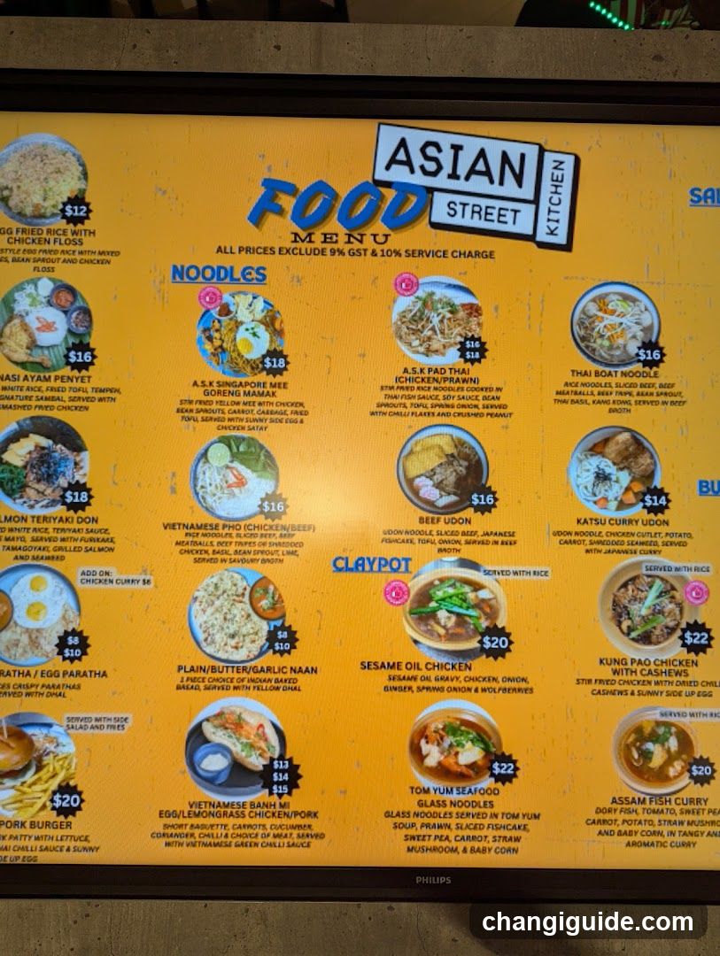 Asian Food Street Menu