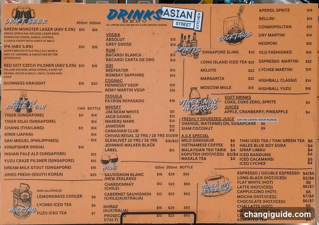 Asian Street Kitchen Menu