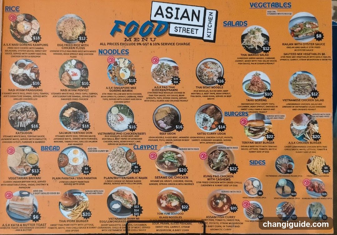 Asian Food Street Menu