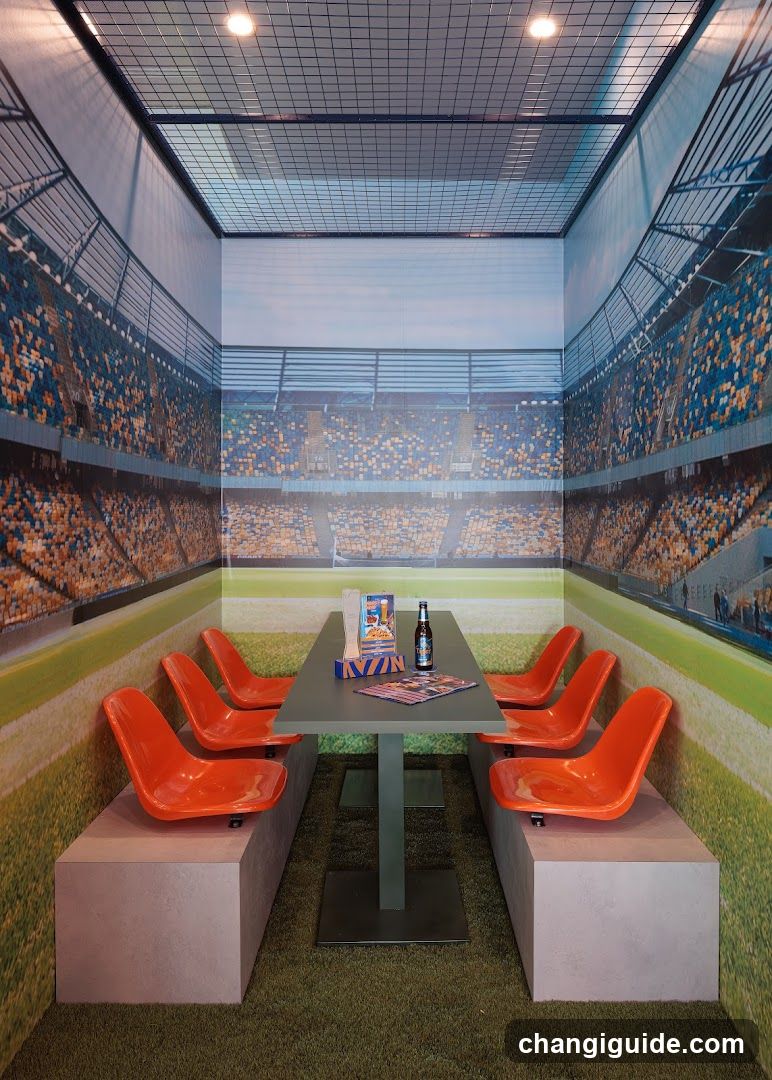 Stadium-themed Lounge Interior