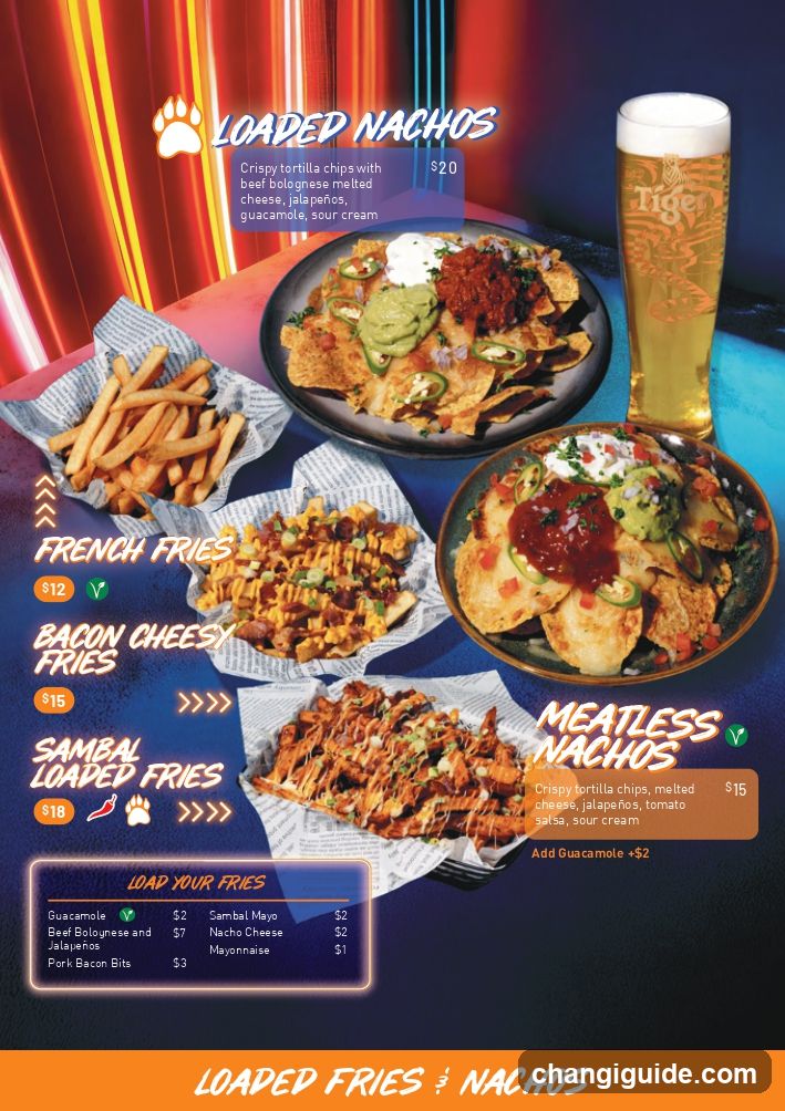 Loaded Nachos & Fries Menu Page