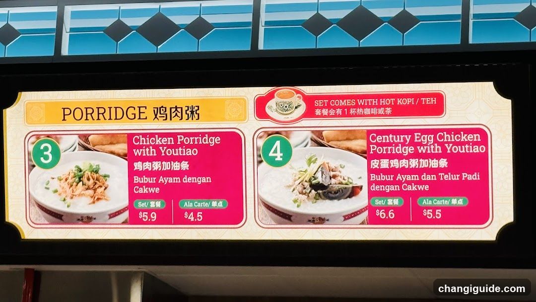 Porridge Menu Board