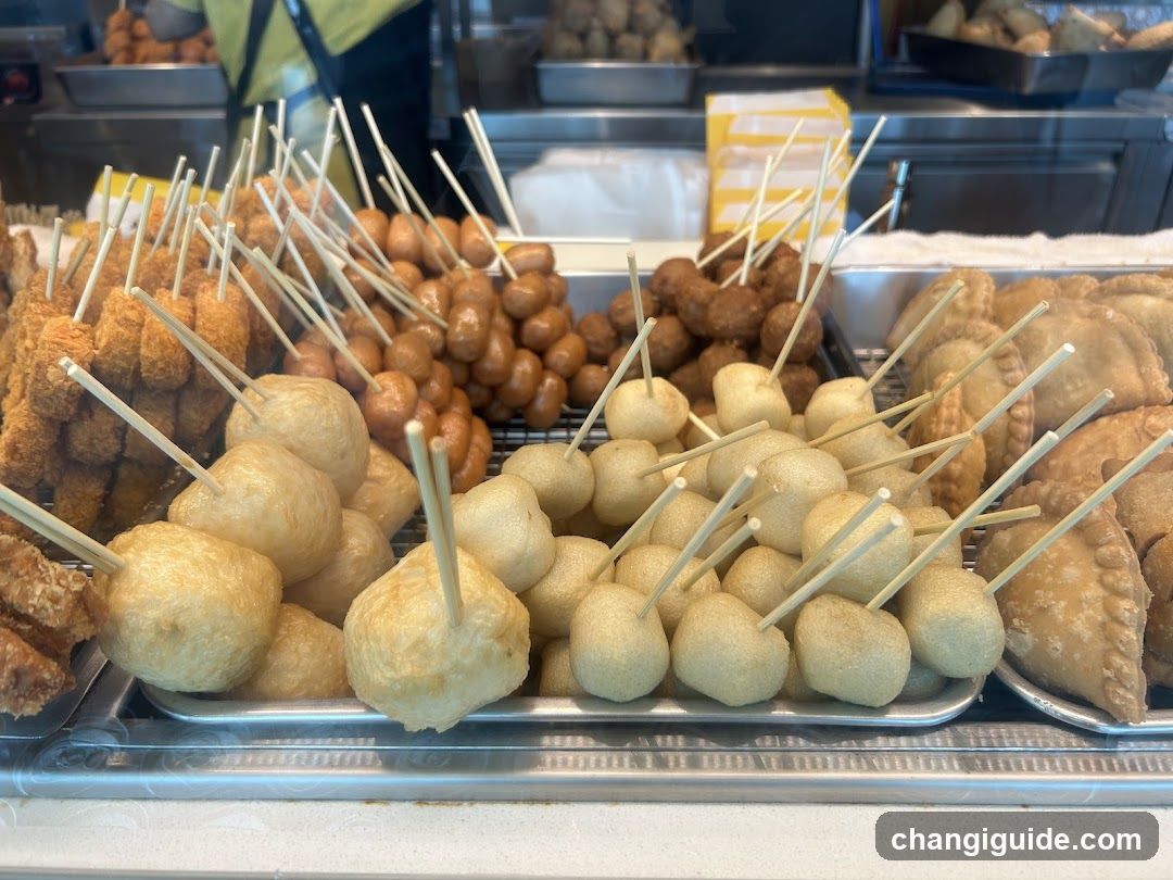 Assorted Fried Snacks Display