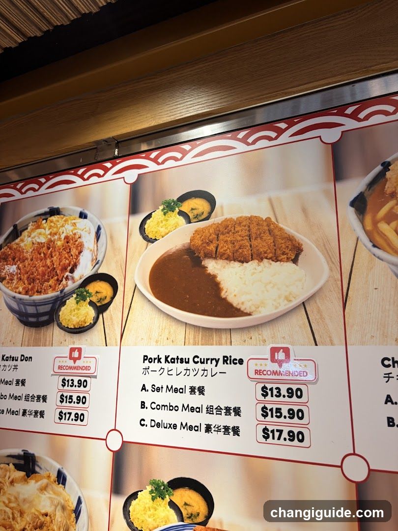 Pork Katsu Curry Rice Menu Board