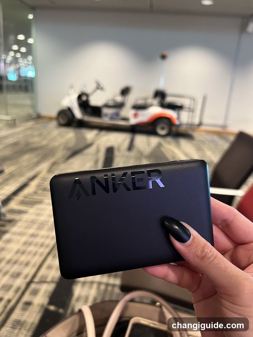 Anker Power Bank in Airport Terminal
