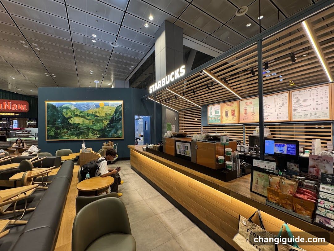 Starbucks Interior with Menu Board