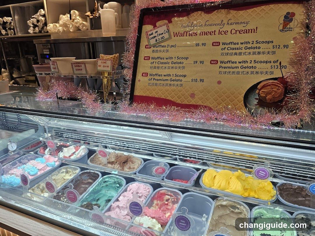 Ice Cream and Waffle Display