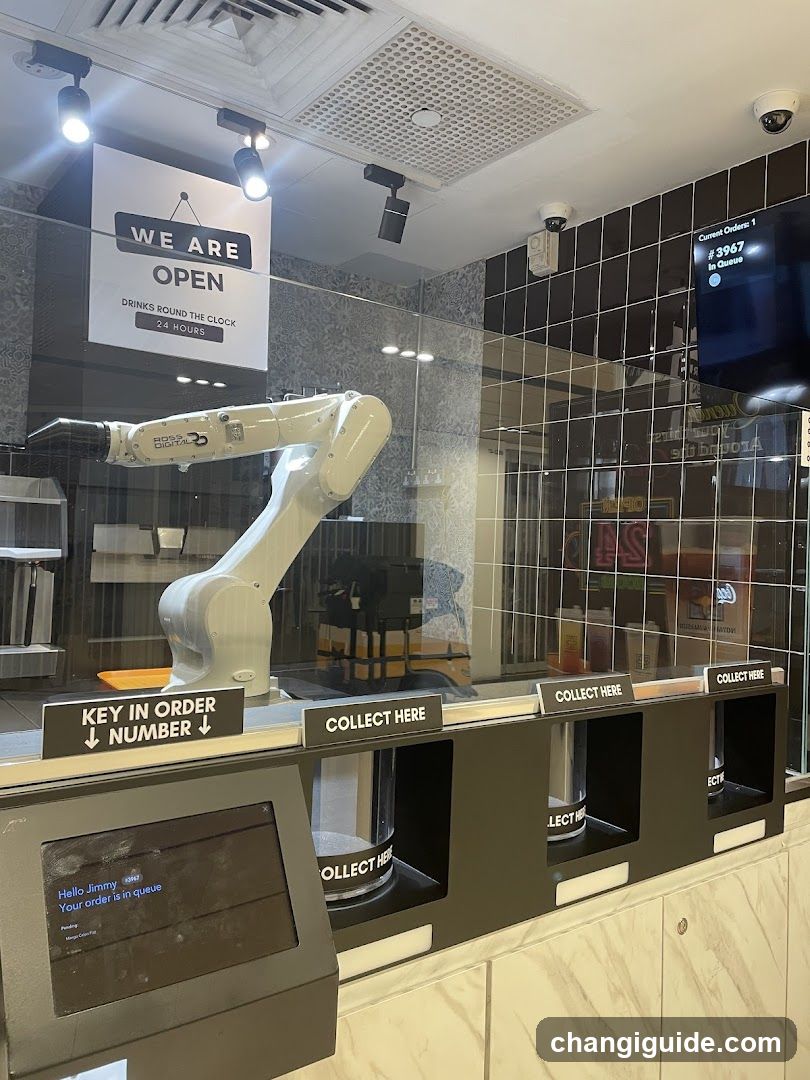 Robotic Coffee Shop Interior